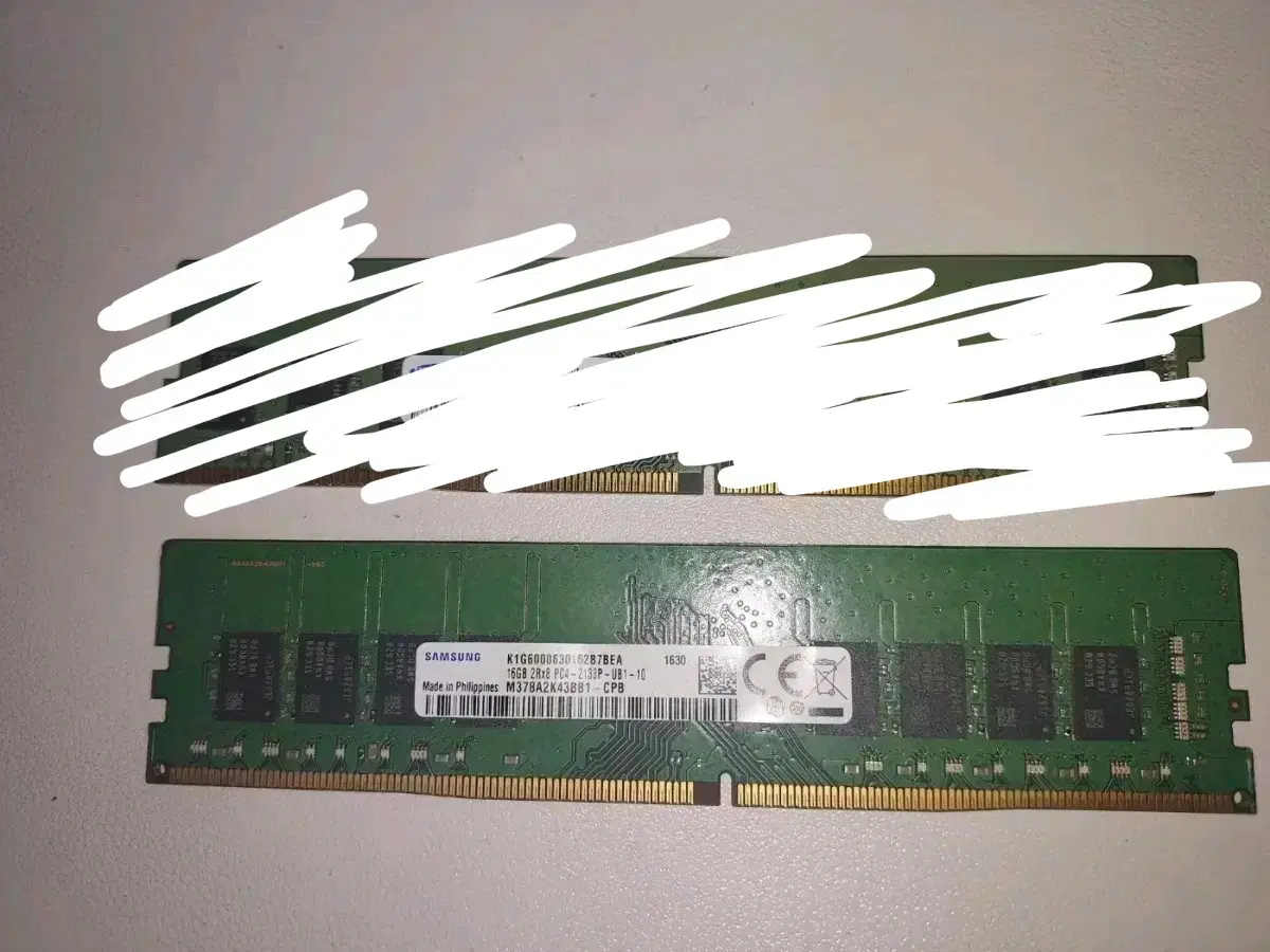 삼성 램 DDR4 16G, 8G 하나씩 팝니다 (2133)